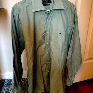 Green Checkered Vineyard Vines Button Down